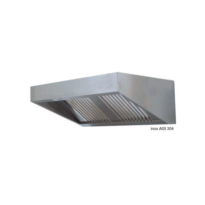 Cappa Snack Senza Motore in Acciaio Inox cm 160x70x45