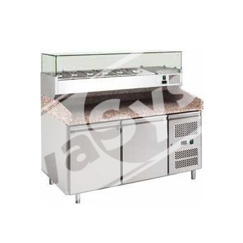 banco-pizza-refrigerato-1-porta-60x40-e-cassettiera-completo-di-vetrinetta-gn-14