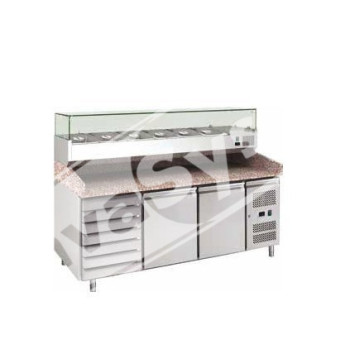 banco-pizza-refrigerato-2-porte-60x40-con-cassettiera-completo-di-vetrinetta-gn-13