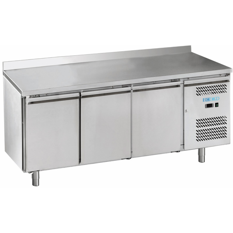 Tavolo Refrigerato 3 Porte GN/1/1con alzatina  +2°+8° Ventilato Linea Forcold